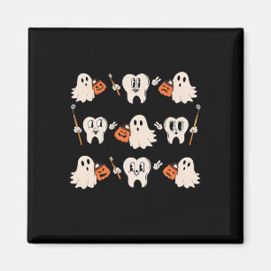 Halloween Dentalhygienist Teeth Ghost Pum Magnet