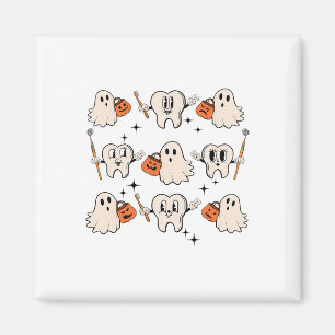 Halloween Dentalhygienist Teeth Ghost Pum Magnet