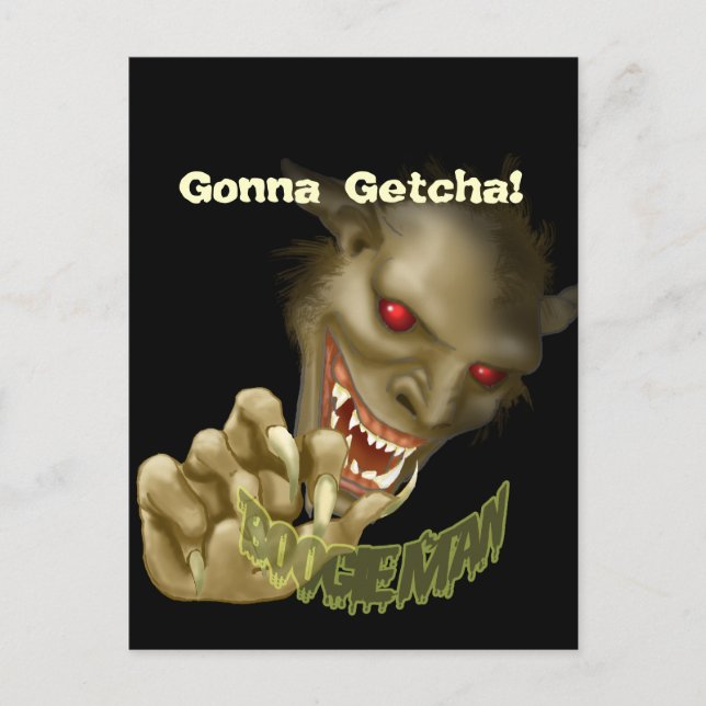 Halloween - Der Boogieman wird dich kriegen! Postkarte (Vorderseite)