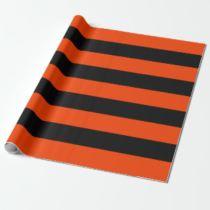 Halloween der klassische Orange- und Schwarz-Marki Geschenkpapier