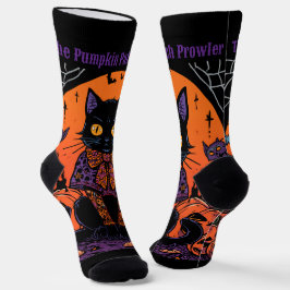 Halloween, Der Kürbisfeld-Strolch, Schwarze Katze Socken