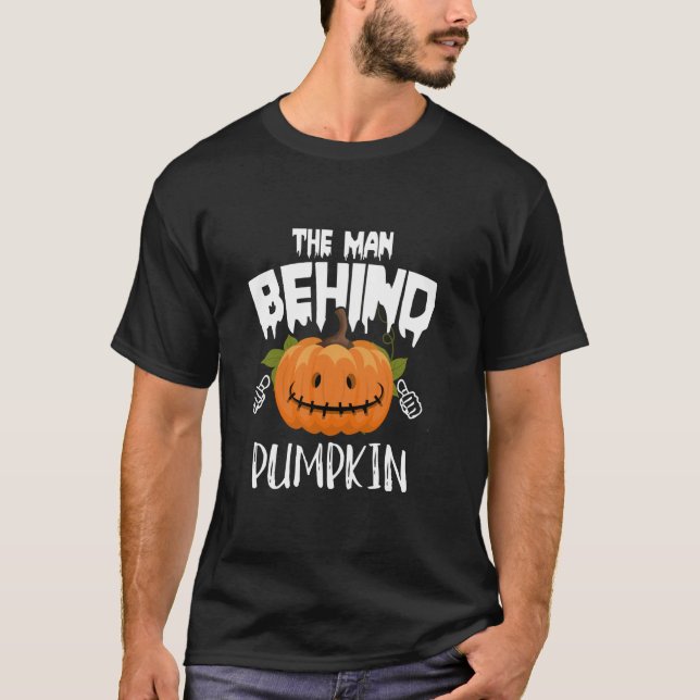 Halloween der Mann hinter dem Kürbiswitscher Pregn T-Shirt (Vorderseite)