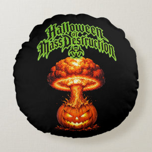 Halloween der Massenvernichtung Nuclear Jack-o'-La Rundes Kissen