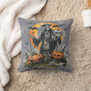 Halloween,Der Schädelgentleman des Erntedanks  Kissen