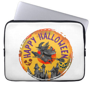 Halloween-Design Frohes Halloween Hexe Laptopschutzhülle