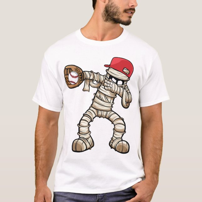 Halloween-Design für Baseball-Fans T-Shirt (Vorderseite)