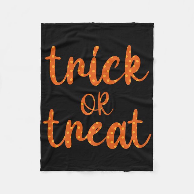 Halloween-Design für niedliche Trick- oder Punkte Fleecedecke (Vorderseite)