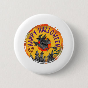 Halloween Design Happy Halloween Hexe Button
