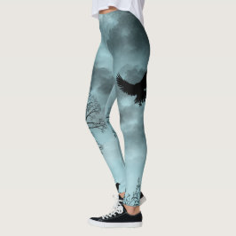 Halloween-Design mit Rabe Leggings