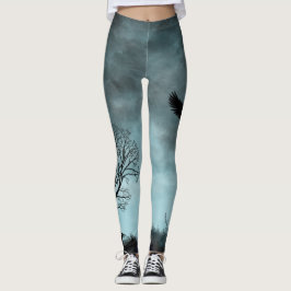 Halloween-Design mit Rabe Leggings