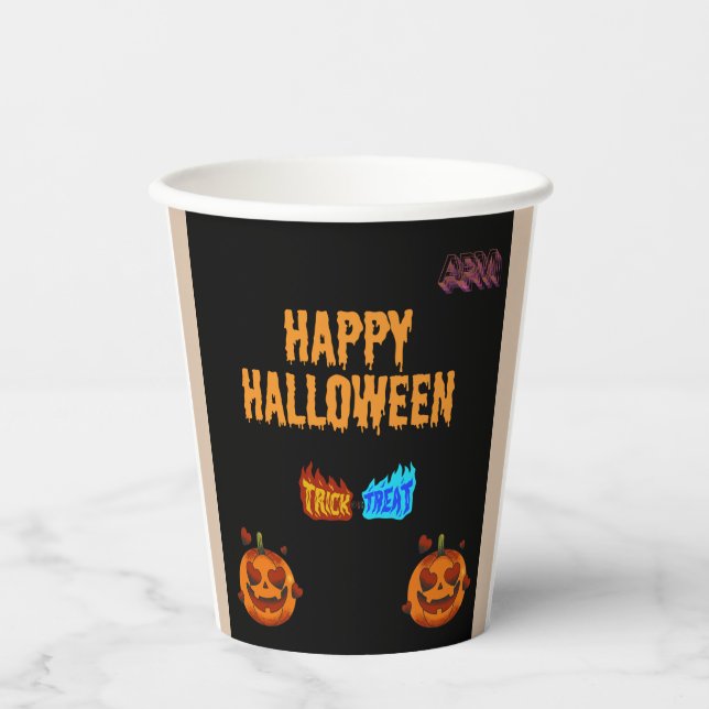 Halloween Design Pappbecher (Vorderseite)
