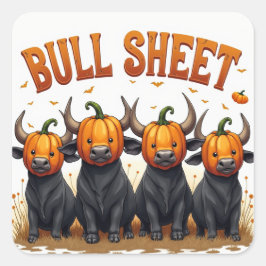 HALLOWEEN-DESIGN QUADRATISCHER AUFKLEBER