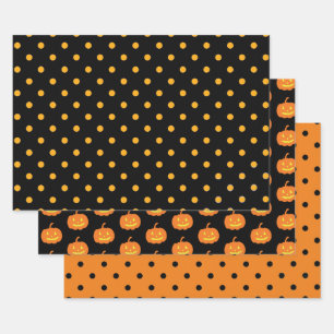 Halloween Design Wrapping Paper-Sets Geschenkpapier Set