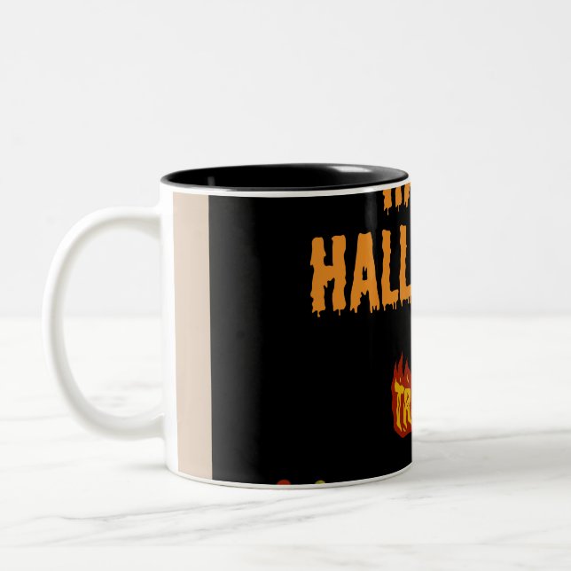 Halloween Design Zweifarbige Tasse (Links)