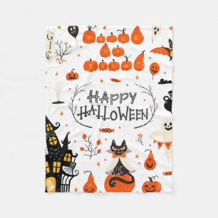 Halloween Designelemente. Halloween-Cliparts mit Fleecedecke