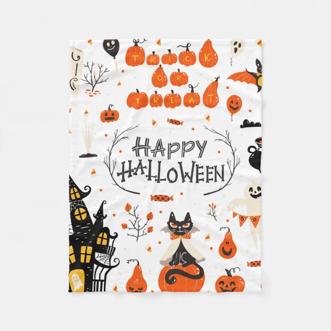 Halloween Designelemente. Halloween-Cliparts mit Fleecedecke (Vorderseite)