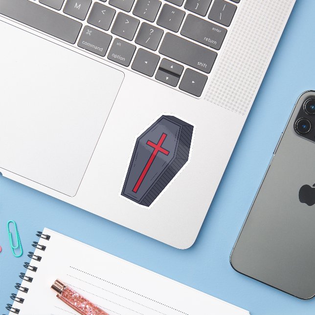 Halloween-Designs Aufkleber (Laptop mit iPhone)