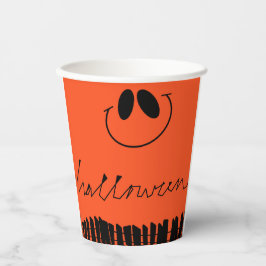 Halloween-Designs in Orange Pappbecher