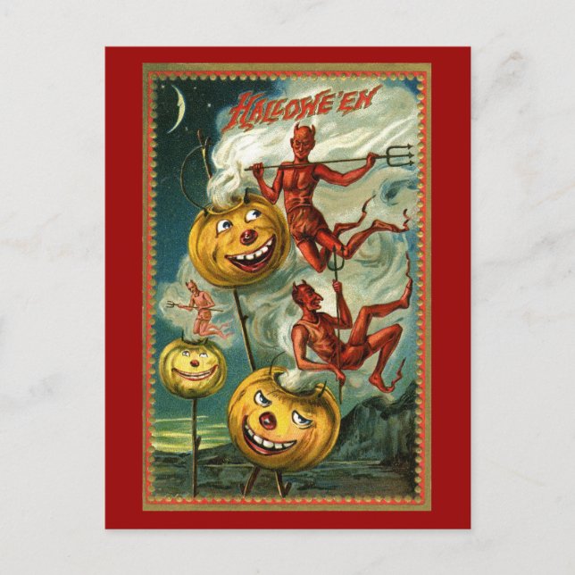 Halloween Devils & JOLs Postkarte (Vorderseite)