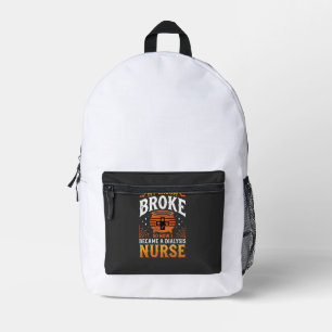 Halloween-Dialyse-Krankenschwester Besen Brach Des Bedruckter Rucksack