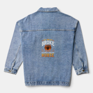 Halloween-Dialyse-Krankenschwester Besen Brach Des Jeansjacke