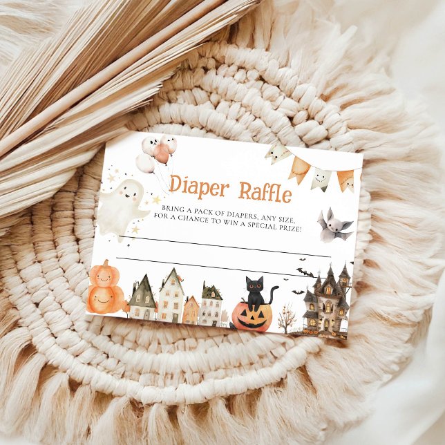 Halloween Diaper Raffingkarten Mitteilungskarte (Von Creator hochgeladen)