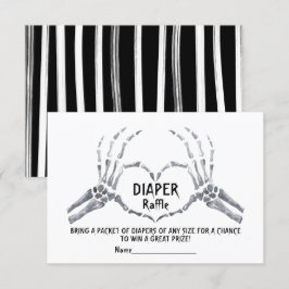Halloween Diaper Raffle Skelettknechtnistendusche Einladung