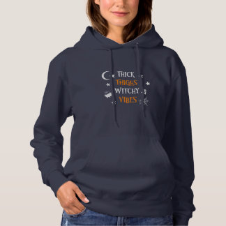 Halloween dicker Oberschenkel Hexe Vibes Geburtsta Hoodie