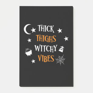 Halloween dicker Oberschenkel Hexe Vibes Geburtsta Post-it Klebezettel
