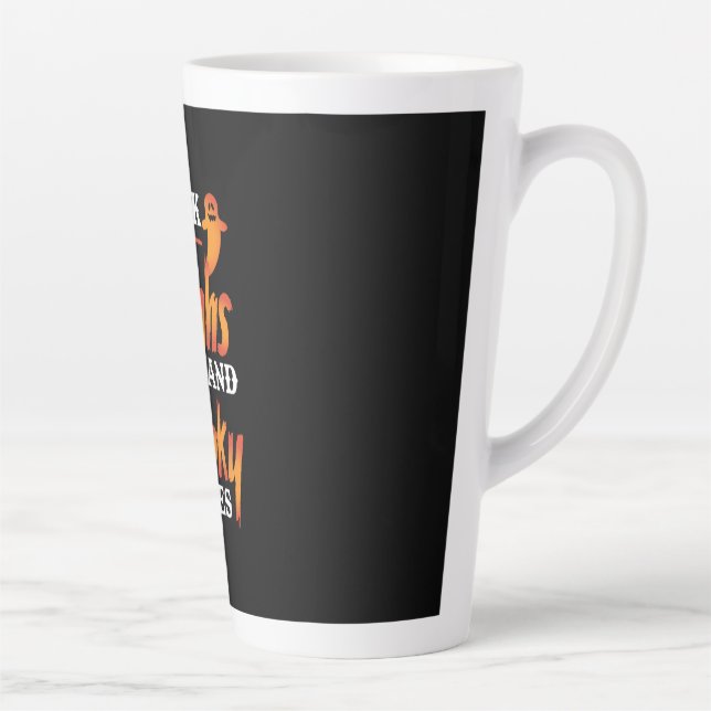 Halloween dicker Oberschenkel und Spooky Vibes Milchtasse (Rechts)