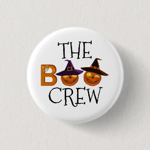 Halloween Die Boo-Crew-Illustration  Button