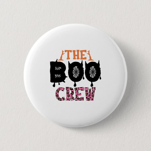 Halloween Die Boo-Crews Button (Vorderseite)