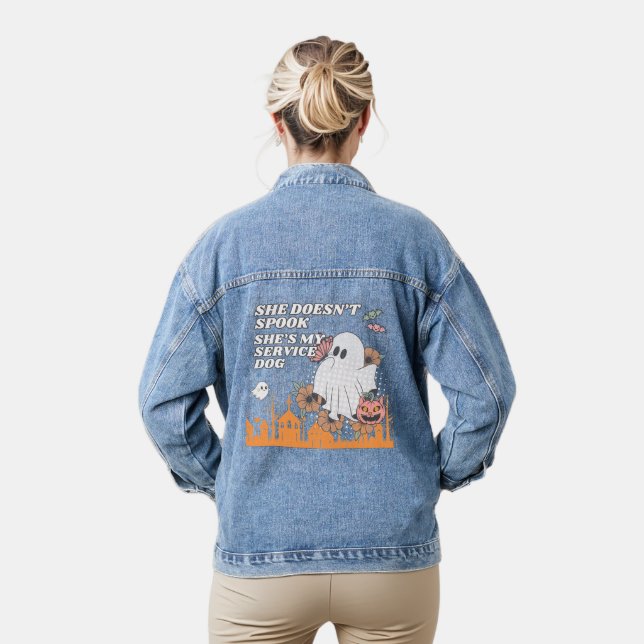 Halloween-Diensthund Jeansjacke (Modell)
