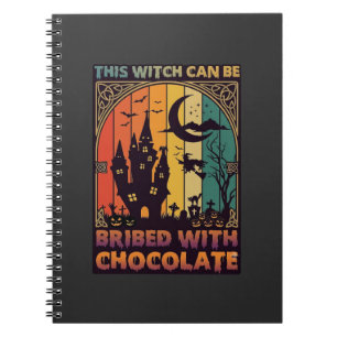 Halloween Diese Hexe kann mit Schokolade bestochen Notizblock