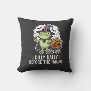 Halloween Dilly Dally Frosch Hexe Kürbis Karren Kissen