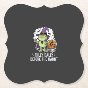 Halloween Dilly Dally Frosch Hexe Kürbis Karren Untersetzer