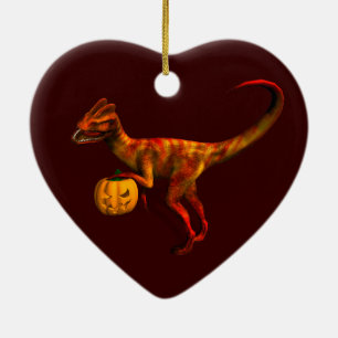 Halloween Dilophosaurus Keramikornament