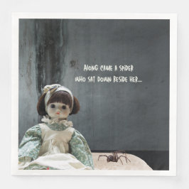 Halloween Dinner Napkins, Creepy Miss Muffet Serviette