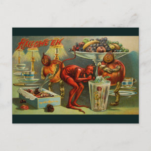 Halloween Dinner Postkarte