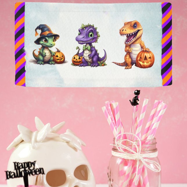 Halloween Dinosaur Dino-Mash-Party Banner (Dinosaur Halloween Party Banner)