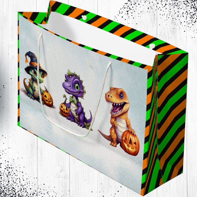 Halloween Dinosaur Dino-Mash-Party Große Geschenktüte (Dinosaur Halloween theme gift bag!)