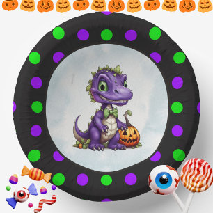 Halloween Dinosaur Dino-Mash-Party Pappteller