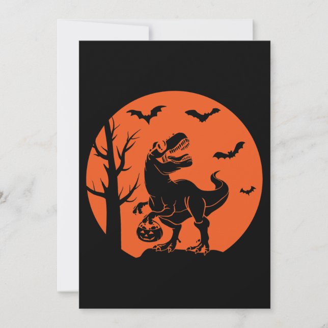 Halloween Dinosaur Familienkostüm Halloween Einladung (Vorderseite)