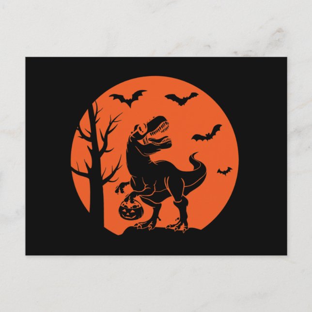 Halloween Dinosaur Familienkostüm Halloween Postkarte (Vorderseite)