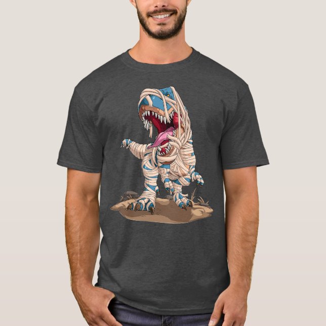Halloween Dinosaur Mummy T-Shirt (Vorderseite)