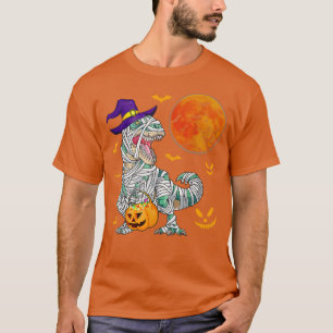 Halloween Dinosaur Re Mummy Pumpkin Boys Men Kid T-Shirt