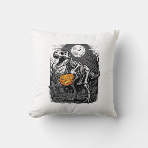 Halloween-Dinosaur-Skelett-Kürbis-Vintage-Shirt  Kissen
