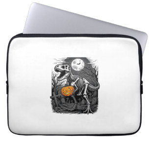 Halloween-Dinosaur-Skelett-Kürbis-Vintage-Shirt  Laptopschutzhülle