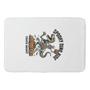 Halloween-Dinosaur-Skelett Vintage-Trick-Ride_1 Badematte