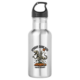 Halloween-Dinosaur-Skelett Vintage-Trick-Ride_1 Edelstahlflasche